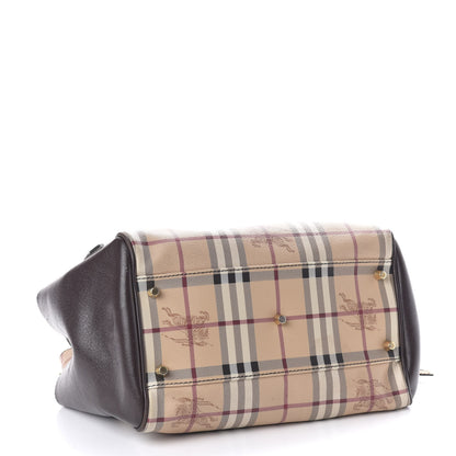 Burberry Haymarket Check Small Canterbury Tote Chocolate 4 of 9
