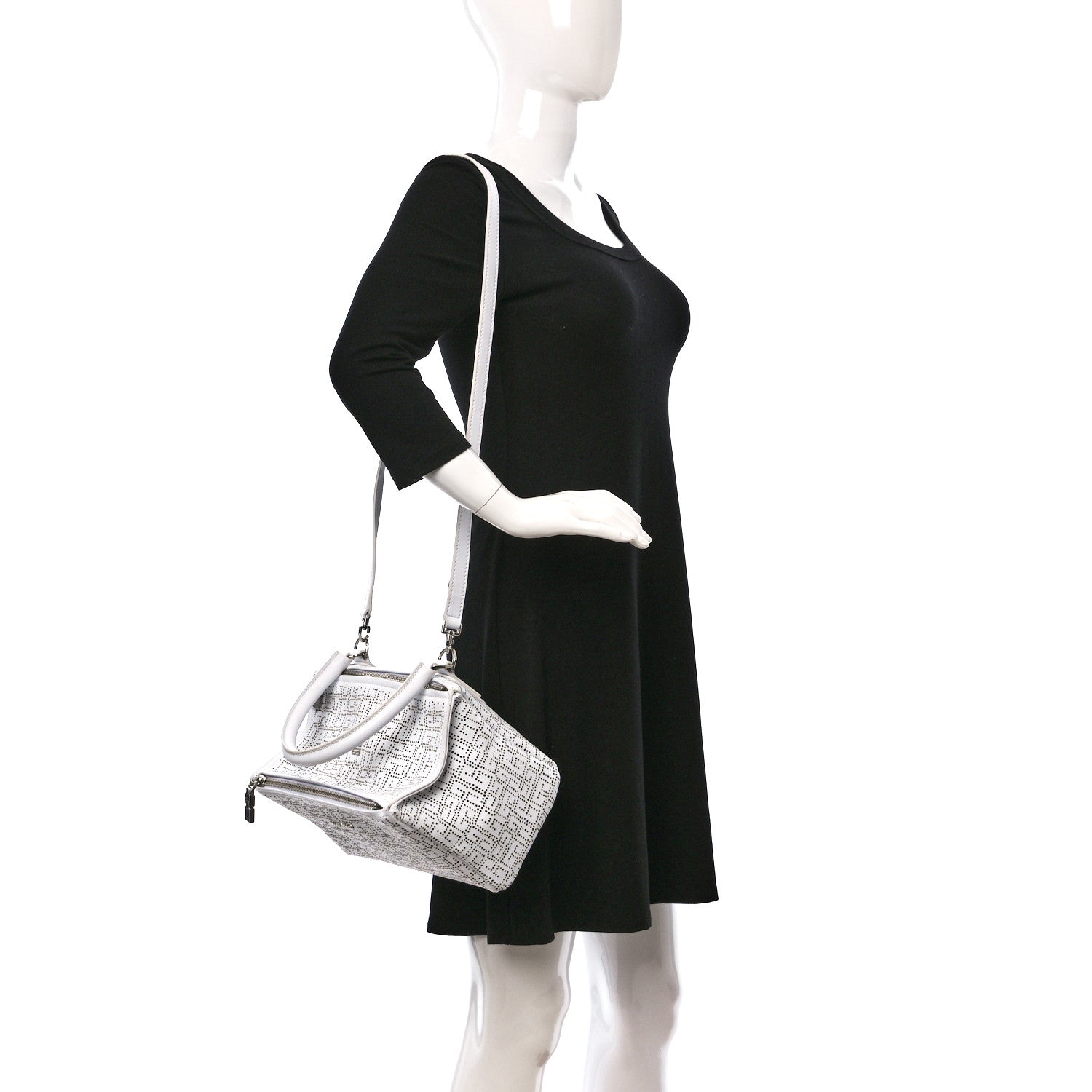 Givenchy Lambskin Perforated Small Pandora Ivory 2 of 11