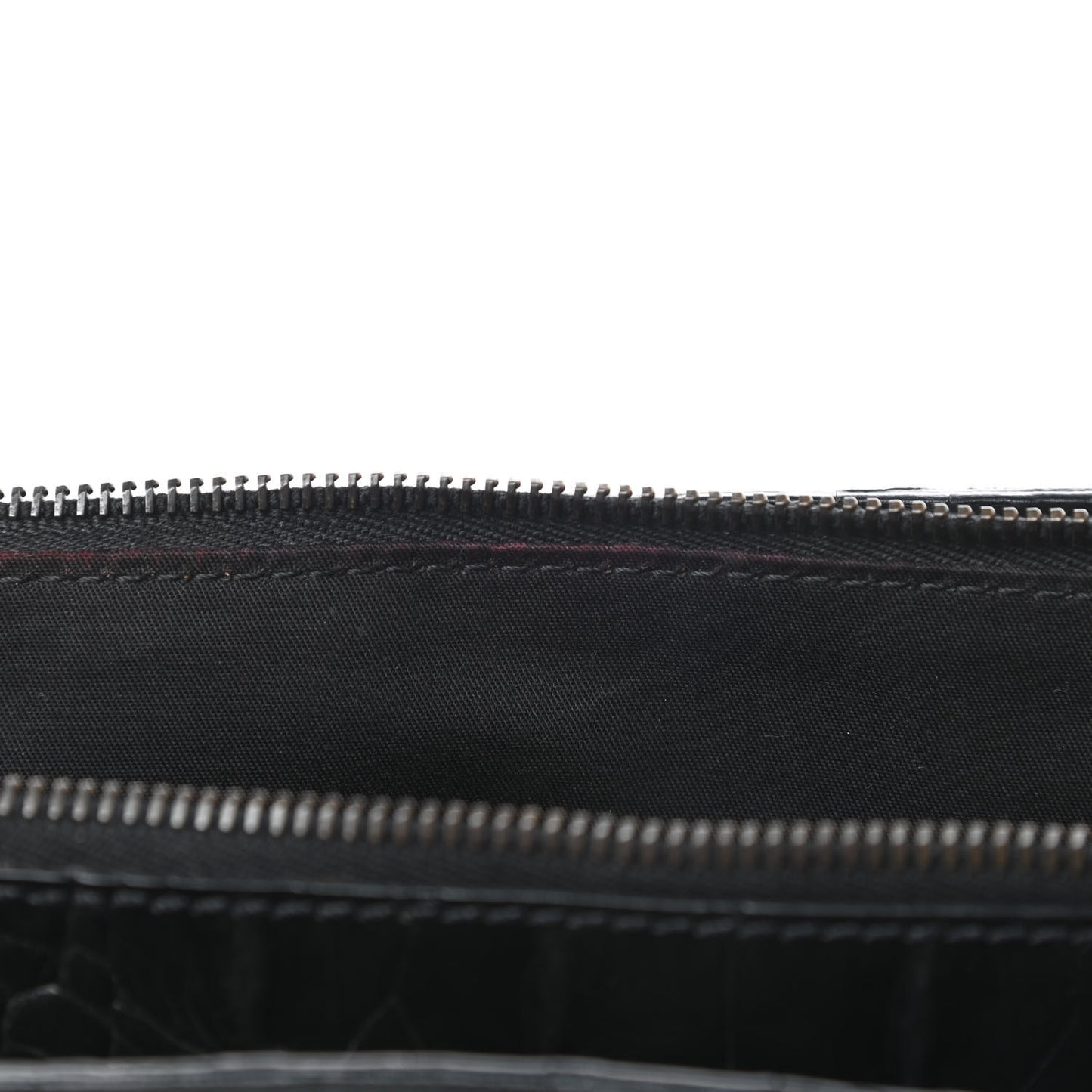 Calfskin Crocodile Embossed Top Handle Tote Black