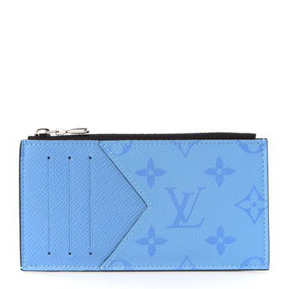 Louis Vuitton Taigarama Coin Card Holder Blue Lagoon 1 of 7