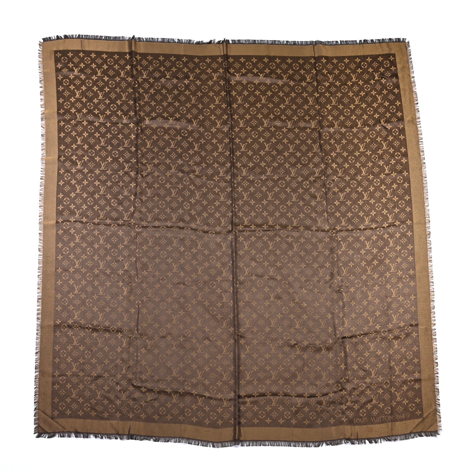 Louis Vuitton Silk Lurex Wool Shine Monogram Shawl 1 of 4