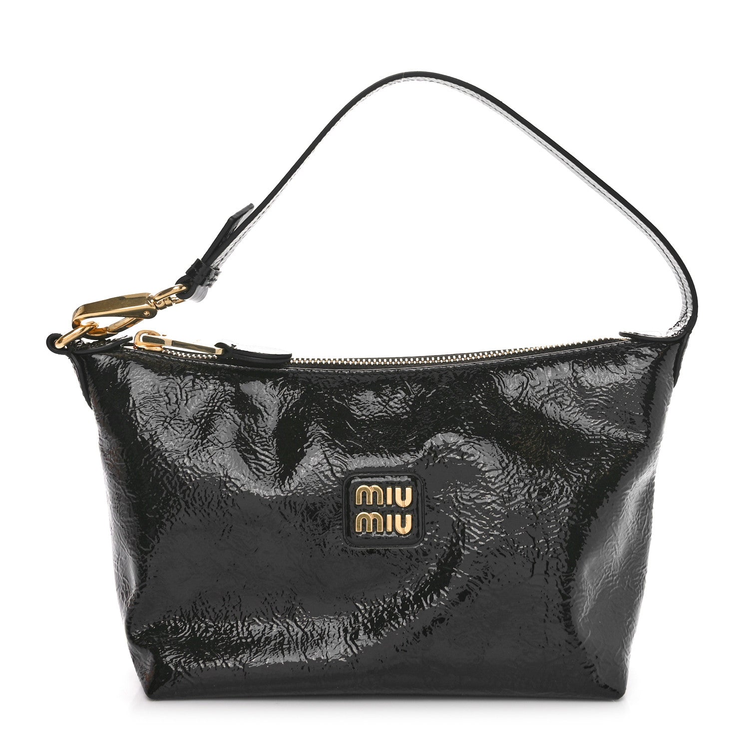 Miu Miu Naplak Patent Mini Spirit Cire Bag Black 1 of 9