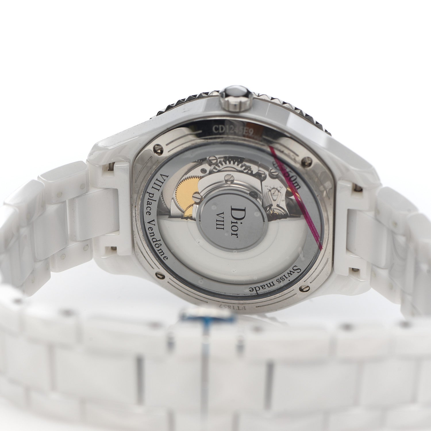 Christian Dior Stainless Steel Ceramic Diamond Bezel Mother of Pearl 38mm Dior VIII Automatic Watch White 5 of 7