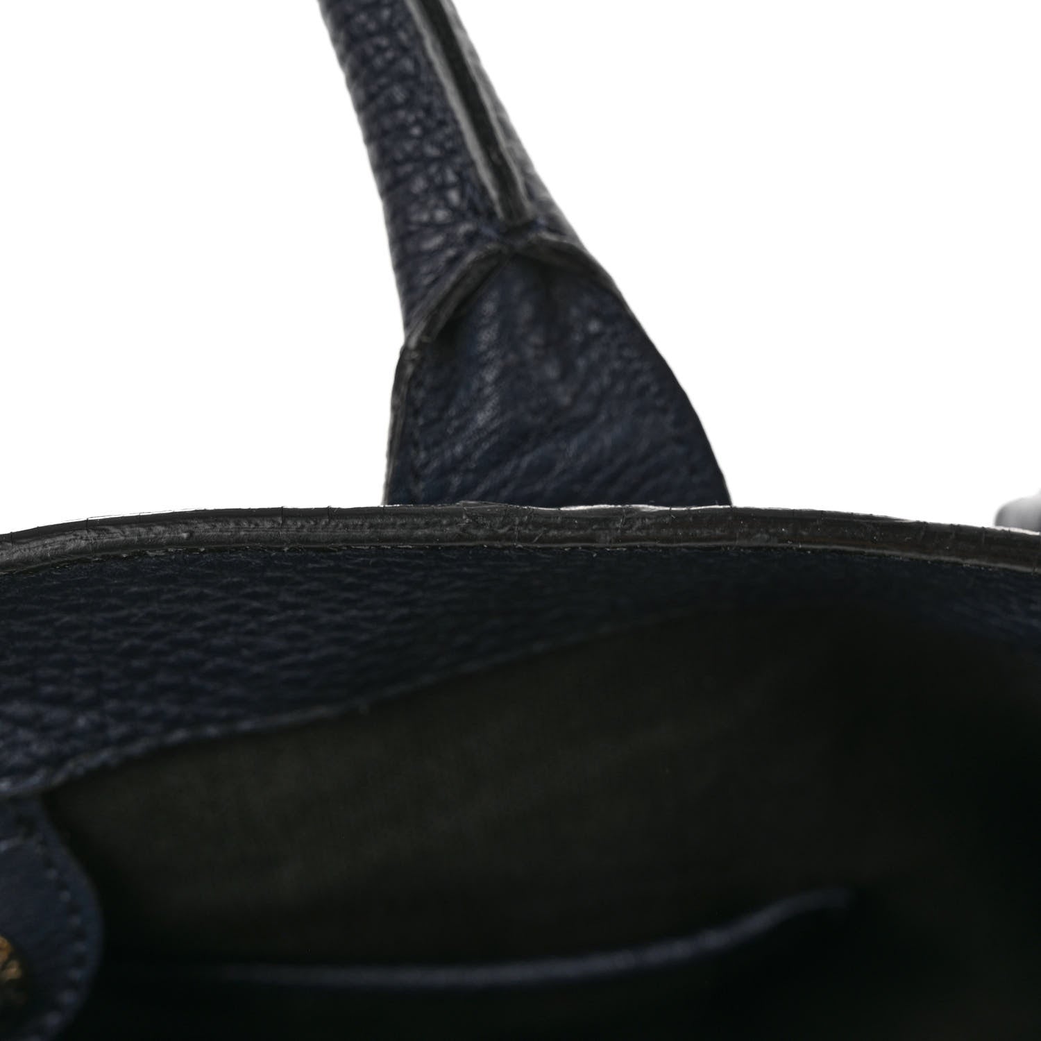 Burberry Grainy Calfskin House Check Medium Banner Tote Ink Blue 13 of 13