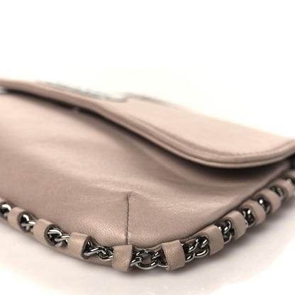 Chanel Lambskin Flat Shoulder Bag Beige 9 of 9