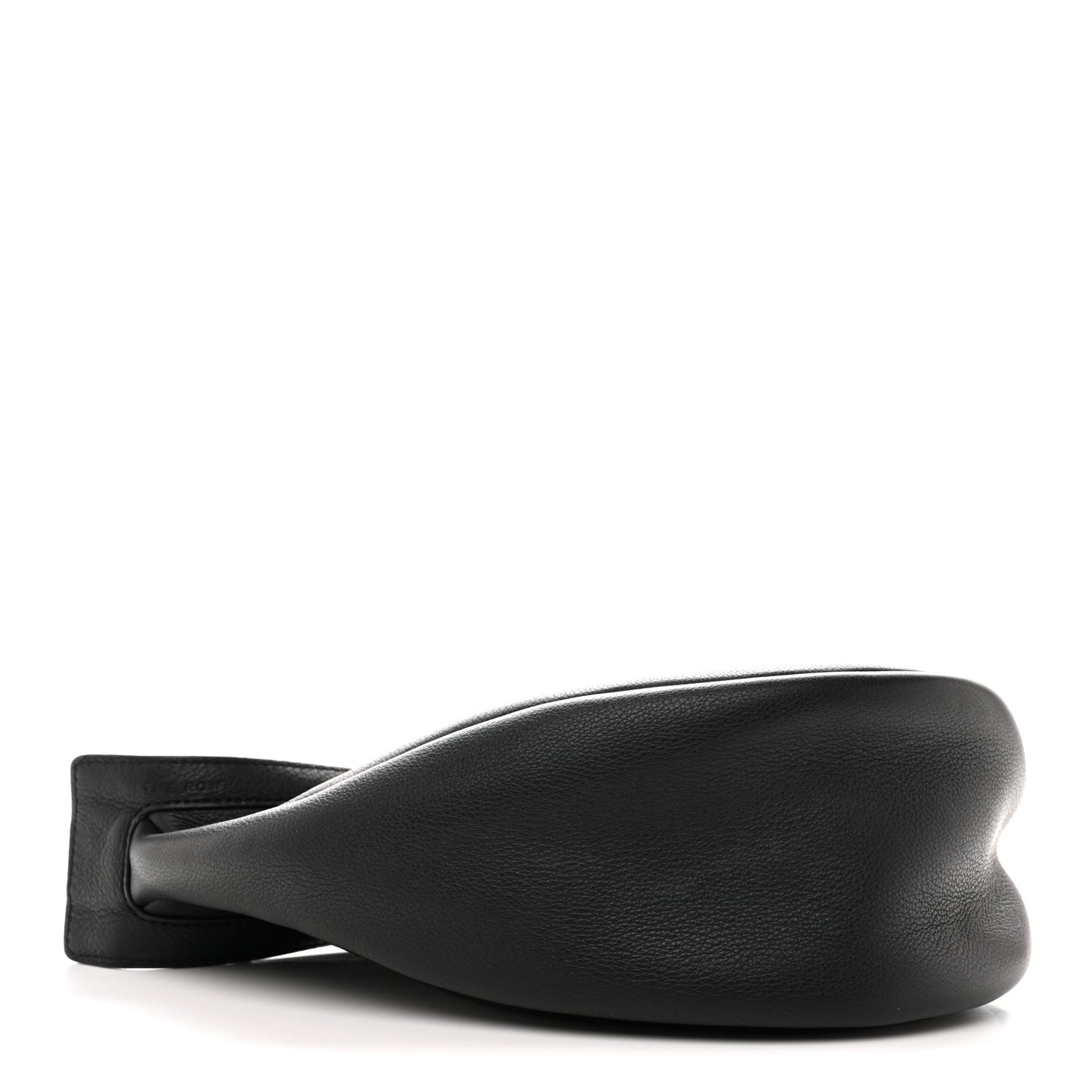 Grained Calfskin Small Slouchy Banana Bag Black