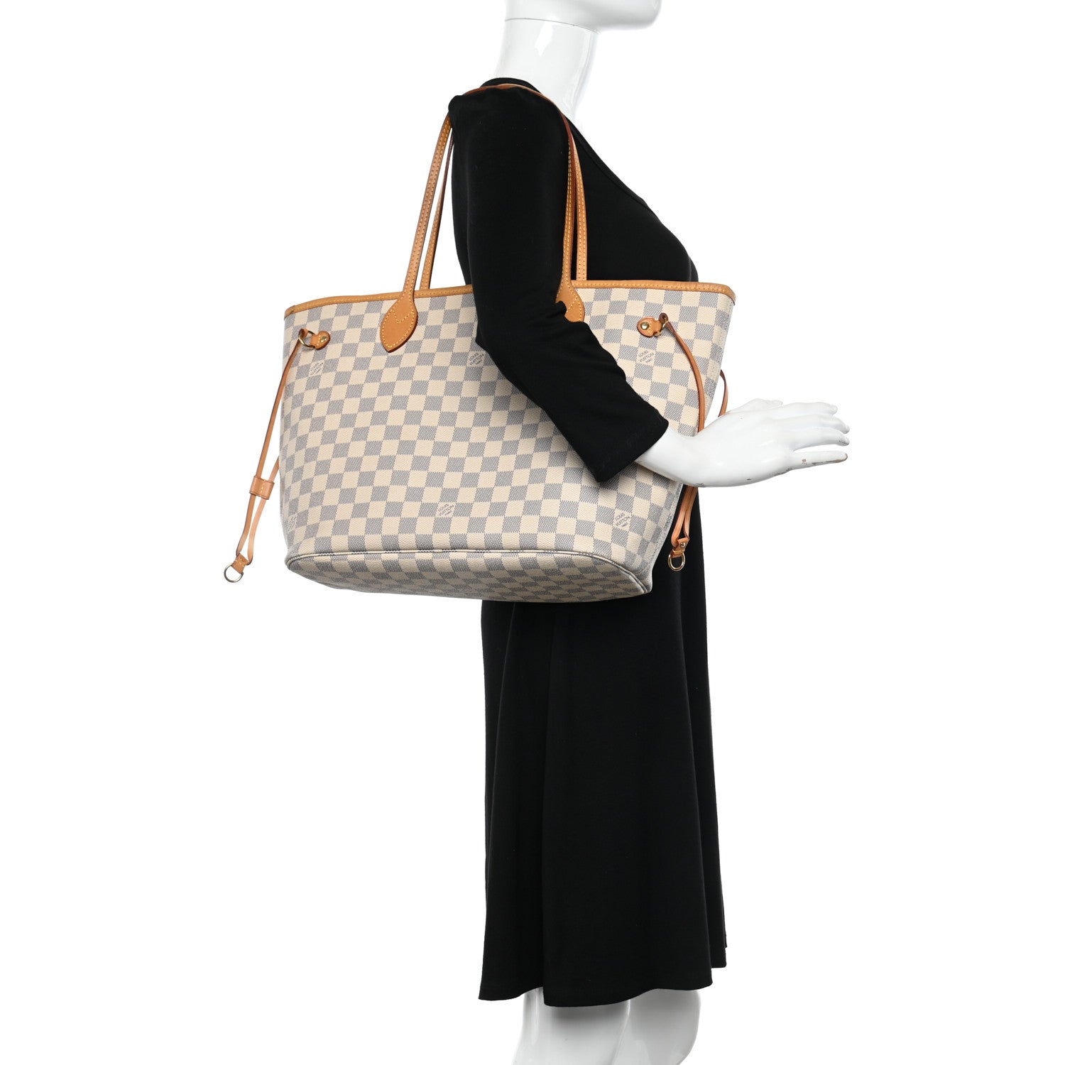 Louis Vuitton Damier Azur Neo Neverfull MM Rose Ballerine 2 of 16