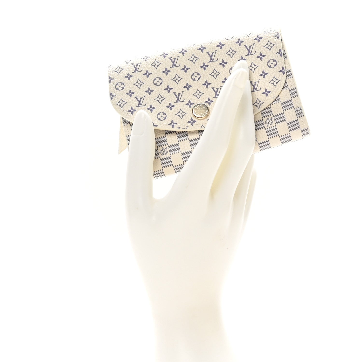 Louis Vuitton Damier Azur Calfskin Monogram Rosalie Coin Purse 2 of 8
