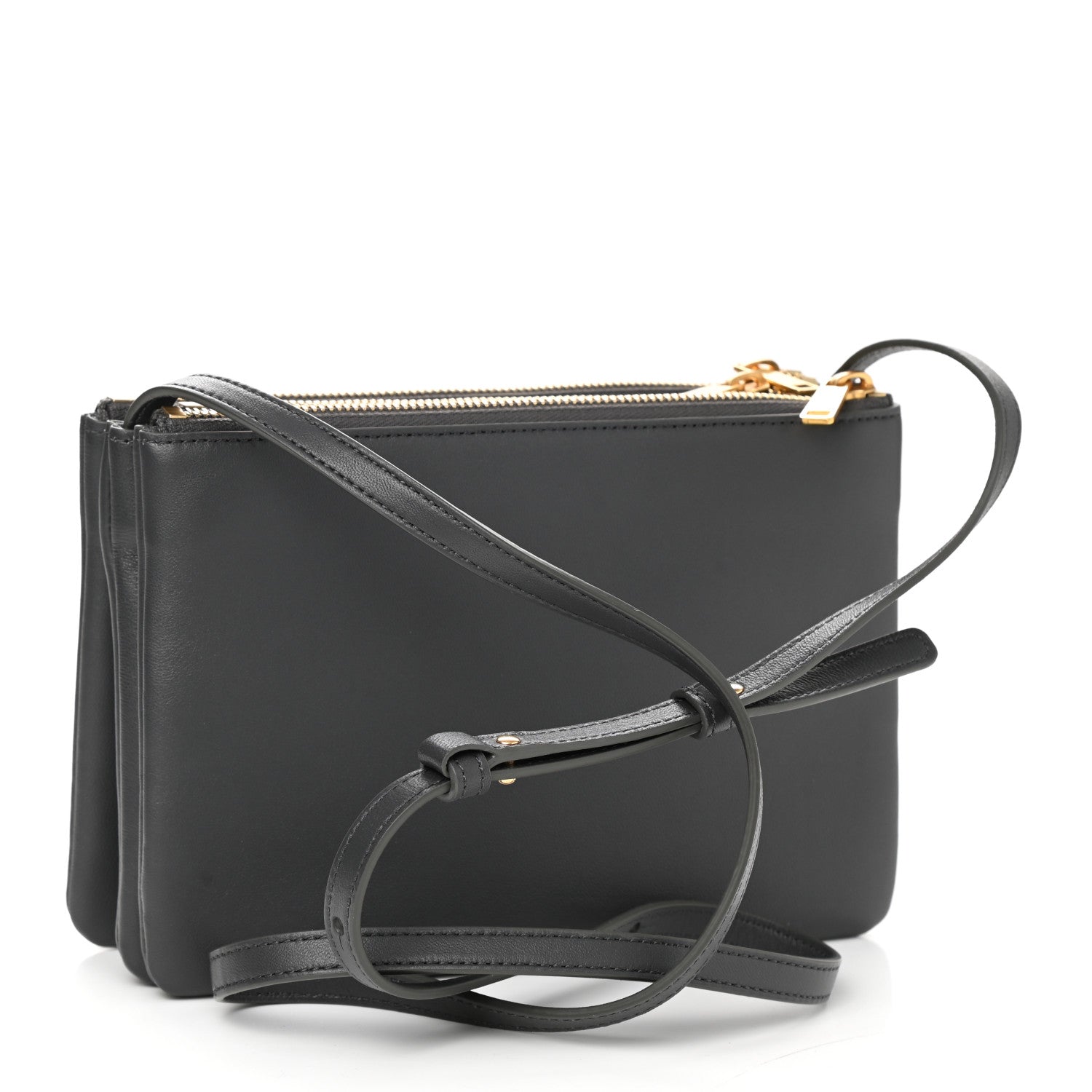 Celine Lambskin Small Trio Crossbody Bag Medium Grey 3 of 11