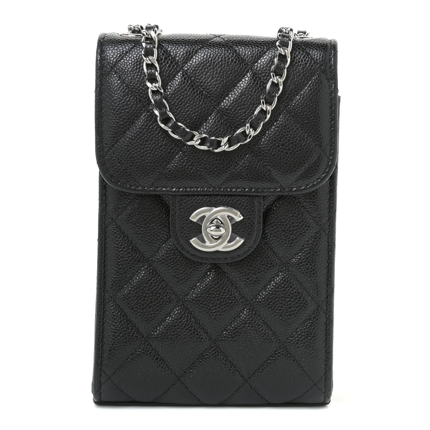 Chanel Caviar Quilted Classic Phone Holder Black 1 of 12