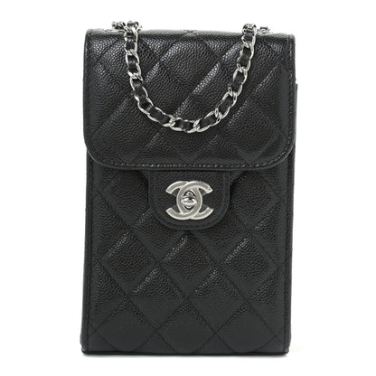 Chanel Caviar Quilted Classic Phone Holder Black 1 of 12