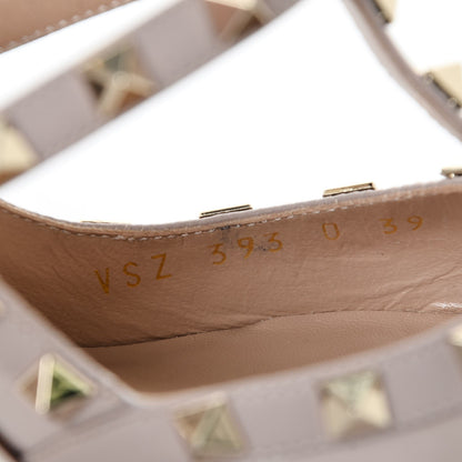 Valentino Garavani Patent Rockstud Ankle Strap Pumps 39 Poudre 8 of 9