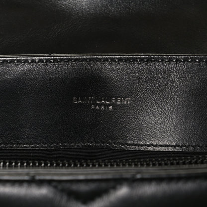 Saint Laurent Calfskin Y Quilted Monogram Medium Loulou Chain Satchel Black 6 of 12