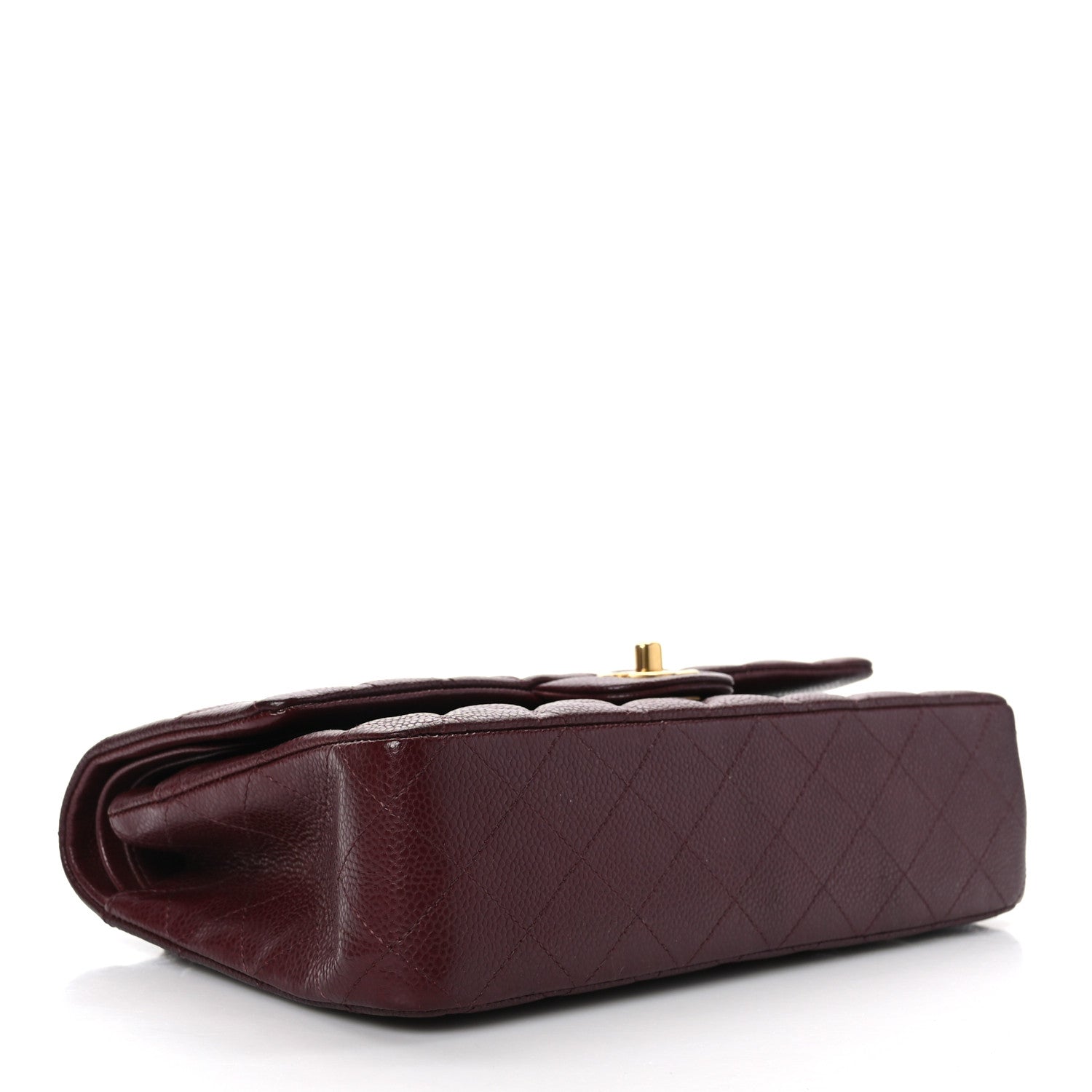 Chanel Caviar Quilted Medium Double Flap Dark Red 4 of 9