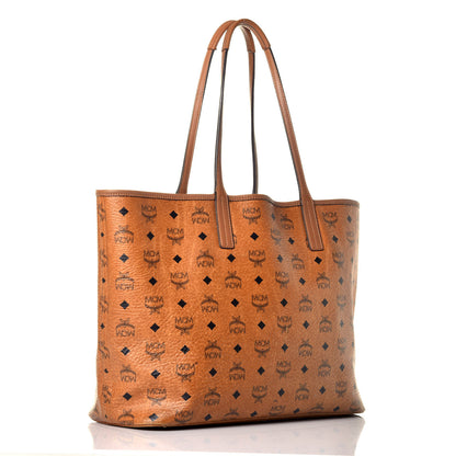 MCM Visetos Shopper Tote Cognac 4 of 15