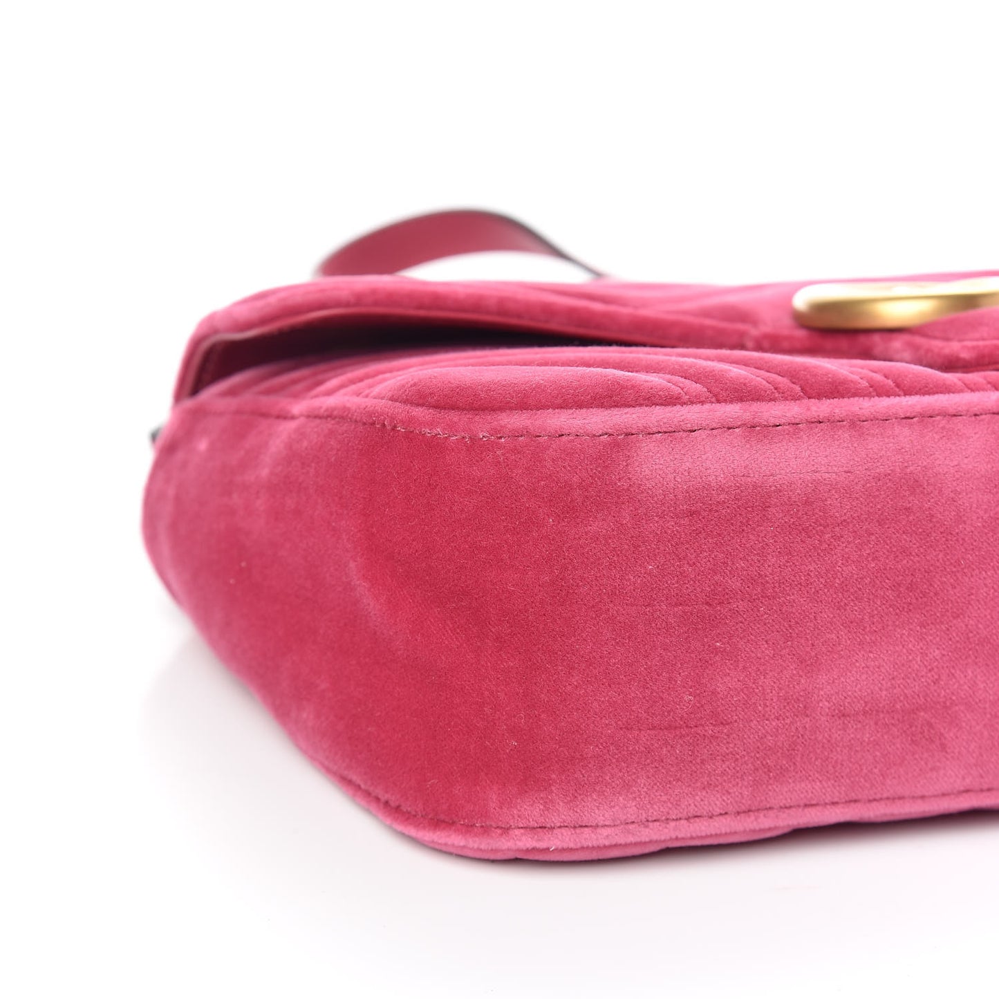 Velvet Matelasse Small GG Marmont Shoulder Bag Light Raspberry Rose