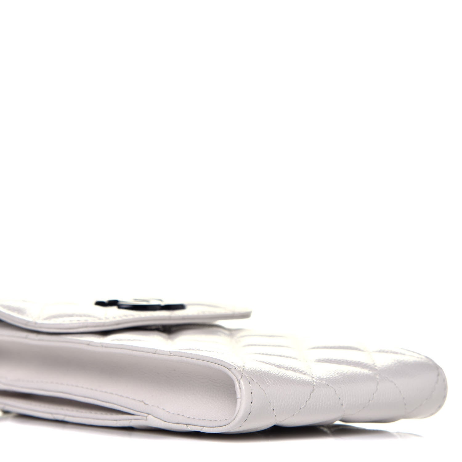 Chanel Caviar Quilted My Everything Clutch With Chain White Black 8 of 9