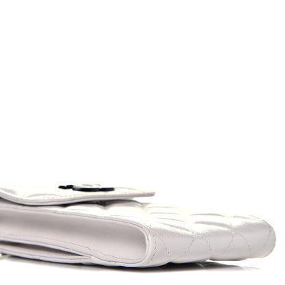 Chanel Caviar Quilted My Everything Clutch With Chain White Black 8 of 9