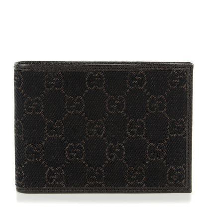 Gucci Denim Monogram Bi-Fold Wallet Dark Brown 2 of 14