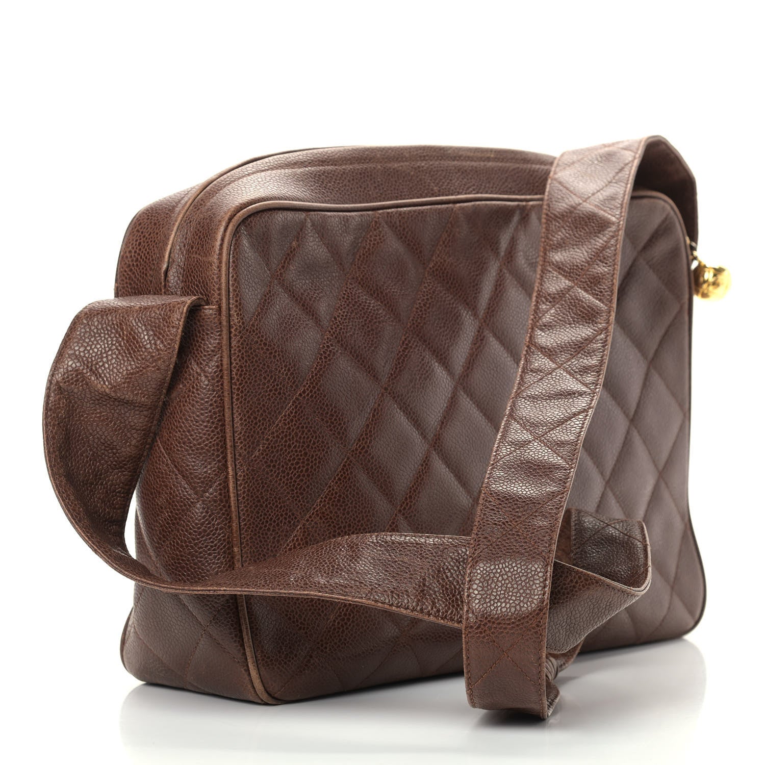 Chanel Caviar Quilted Camera Case Brown 2 of 25