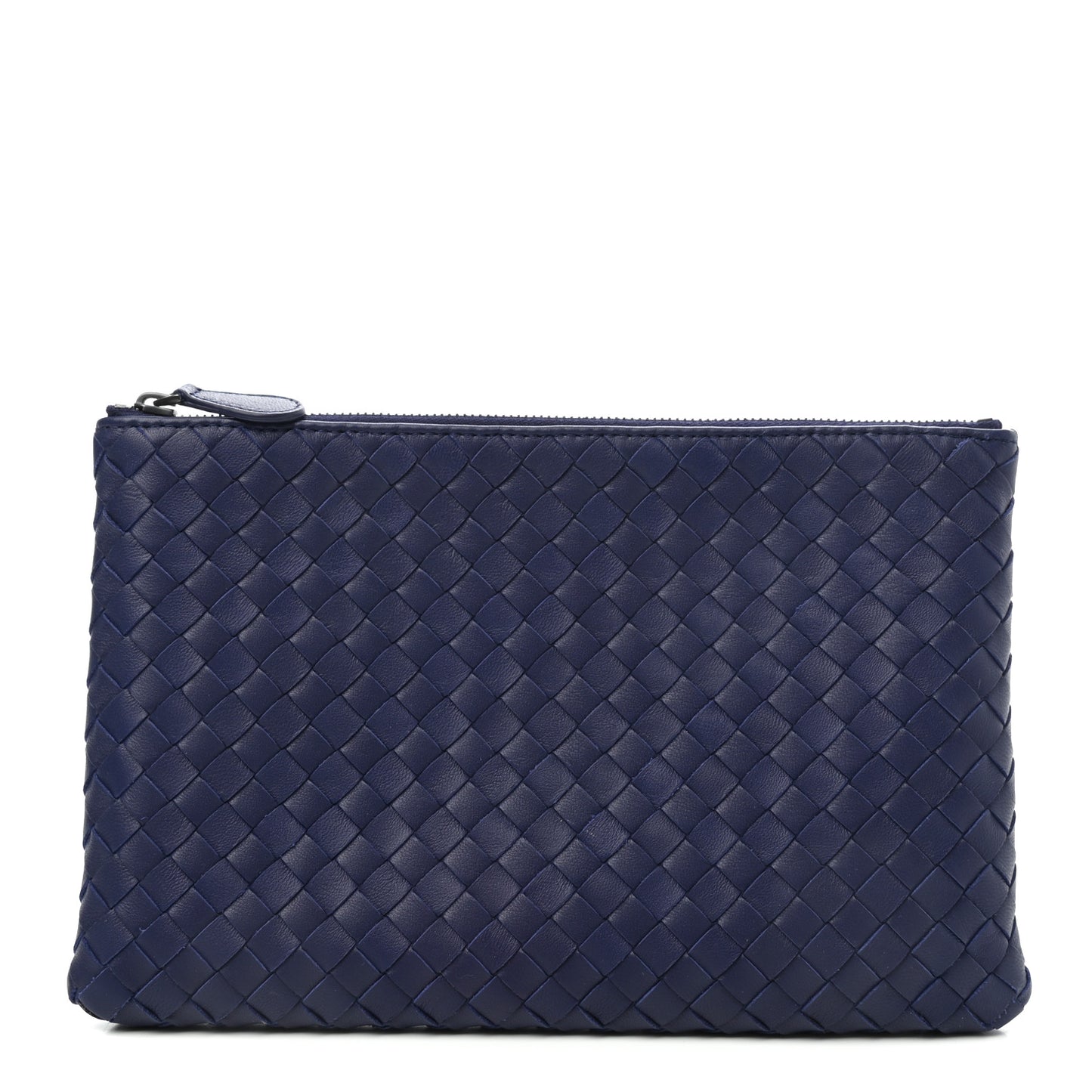 Nappa Intrecciato Medium Zip Pouch Atlantic