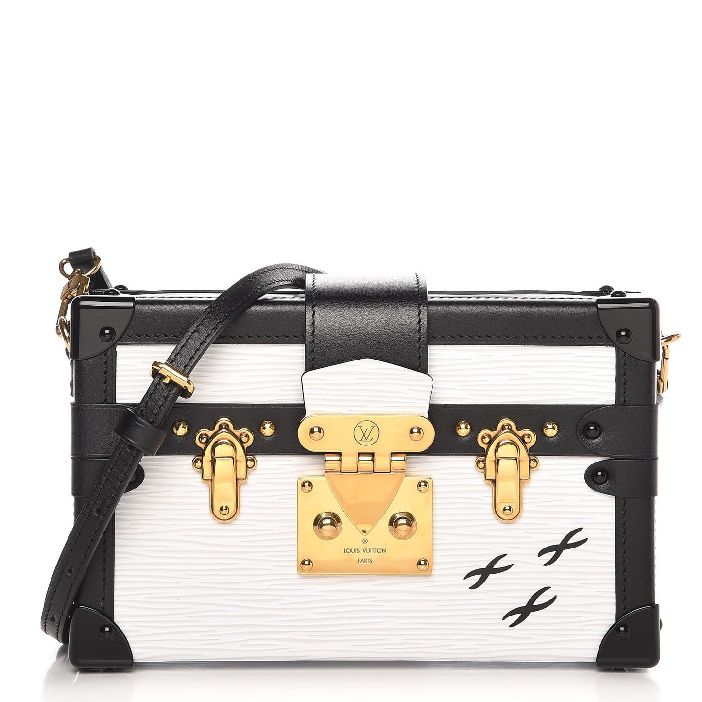 Epi Petite Malle White Black