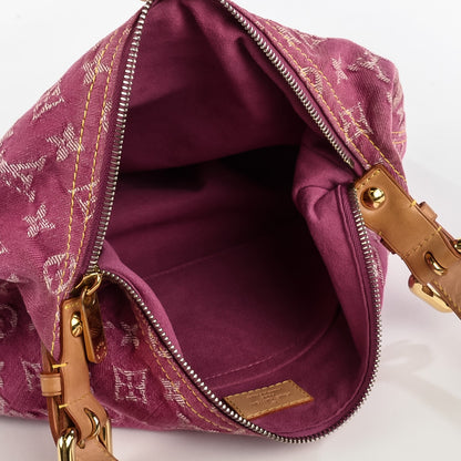 Louis Vuitton Denim Monogram Baggy GM Fuchsia 7 of 8