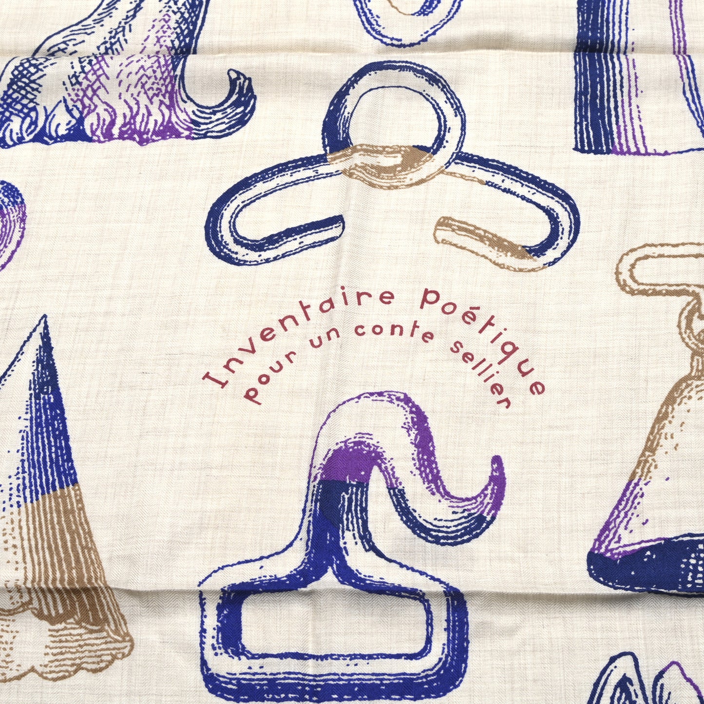 Cashmere Silk Inventaire Poetique Pour Un Conte Shawl 140 White Blue Vert Naturel Indigo Violet