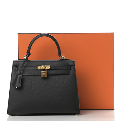 Hermes Epsom Kelly Sellier 25 Black 11 of 11