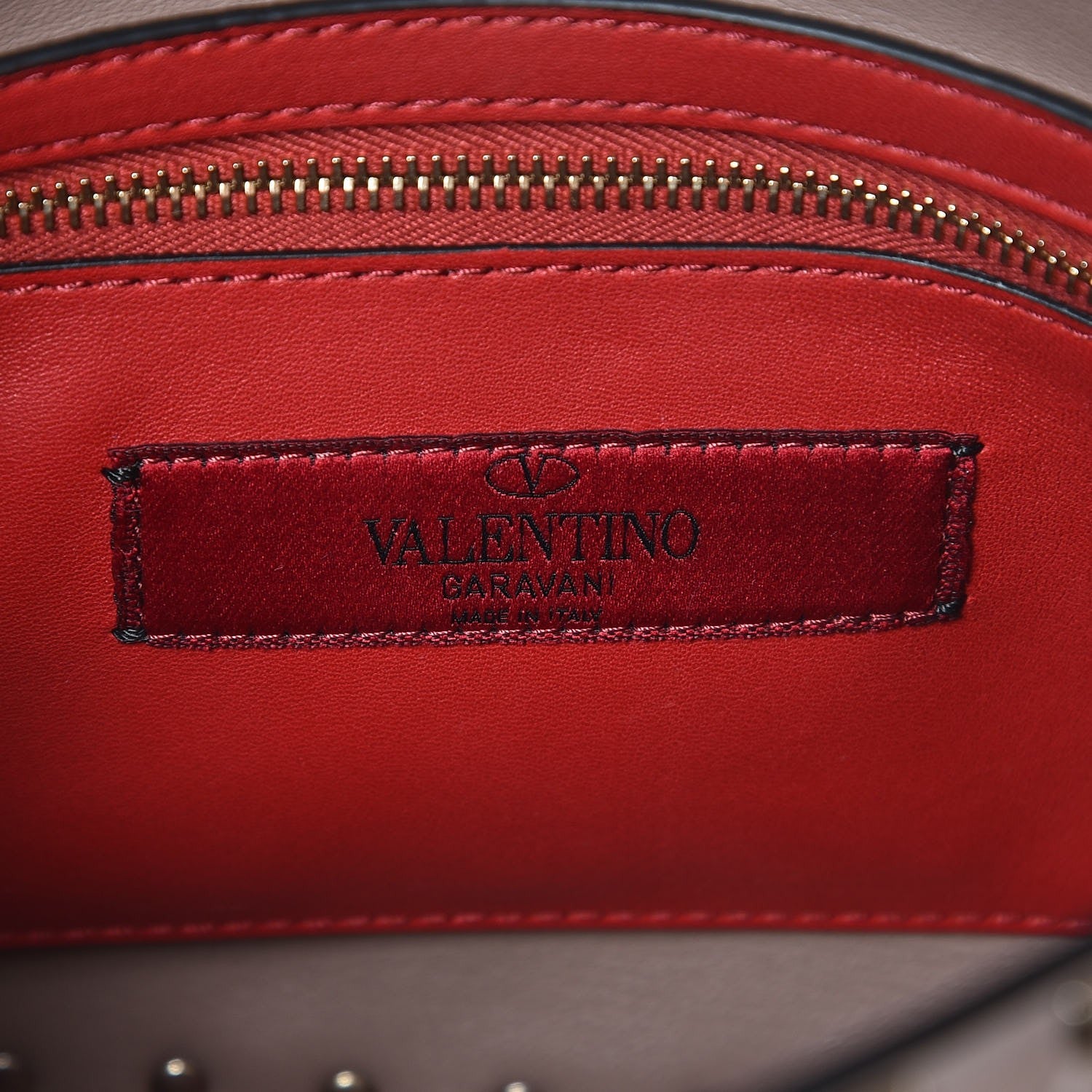 Valentino Garavani Lambskin Medium Rockstud Spike Shoulder Bag Poudre 6 of 6
