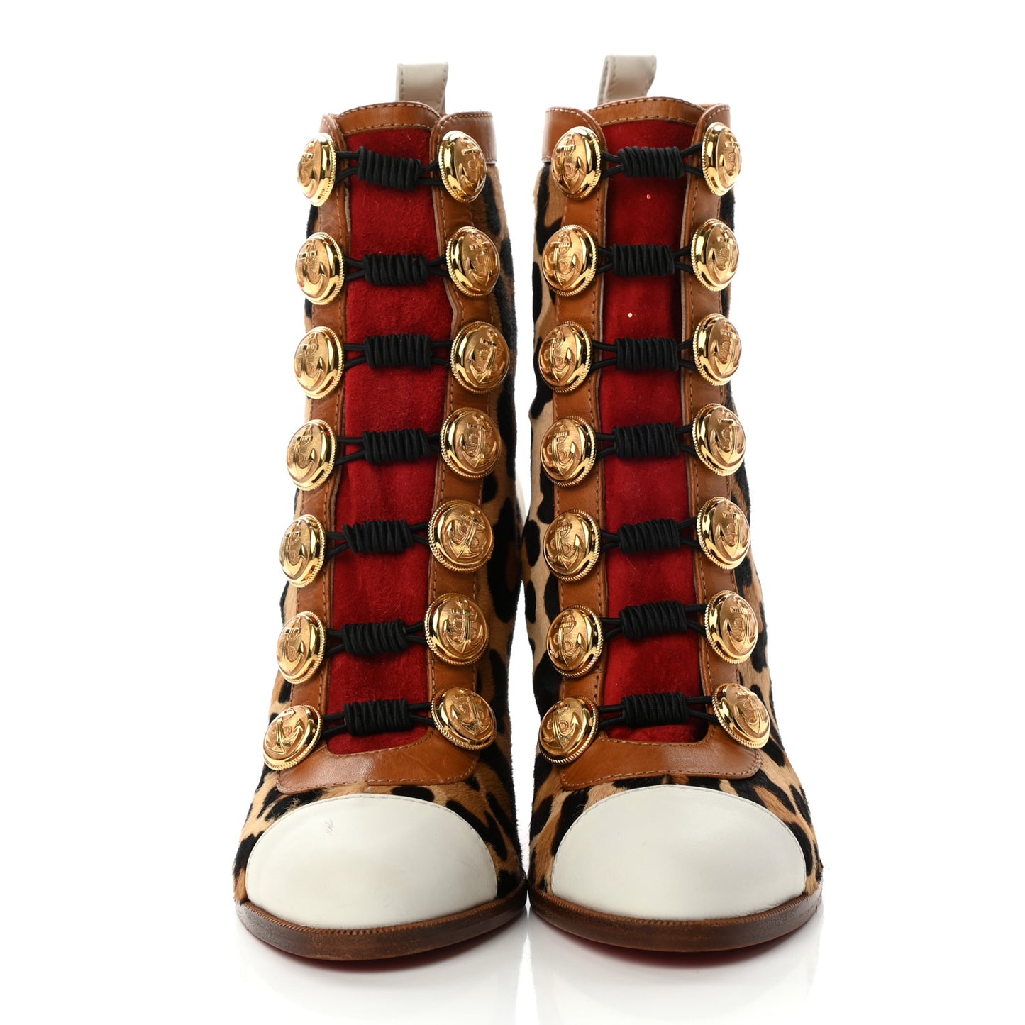 Calf Hair Leopard Print Who Dances 85 Ankle Boots 36 Gold Fauve