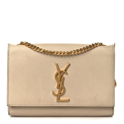 Saint Laurent Grain De Poudre Small Monogram Kate Satchel Nude Powder 1 of 17