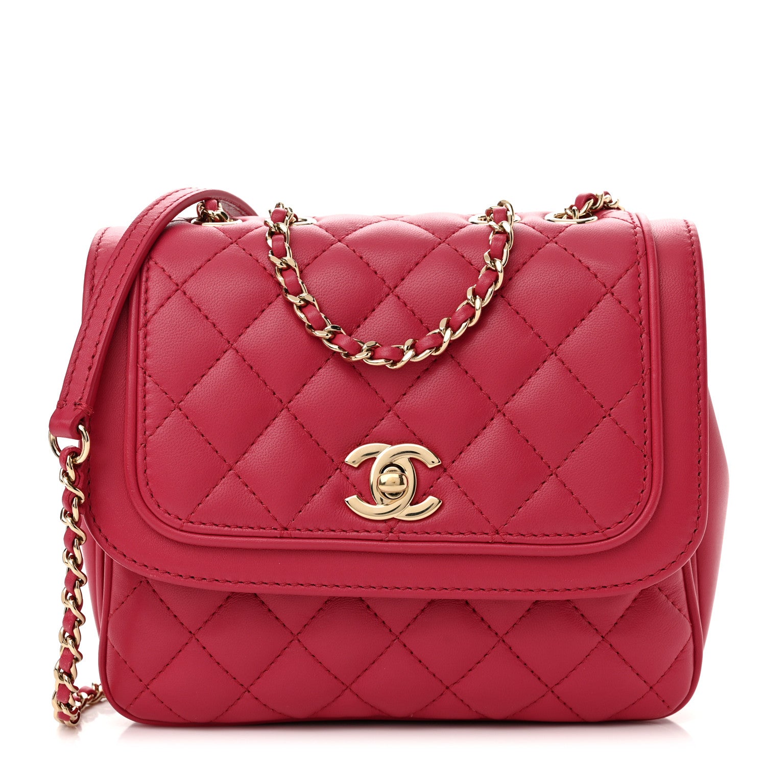Chanel Lambskin Quilted Small Lovely Day Flap Pink 1 of 11