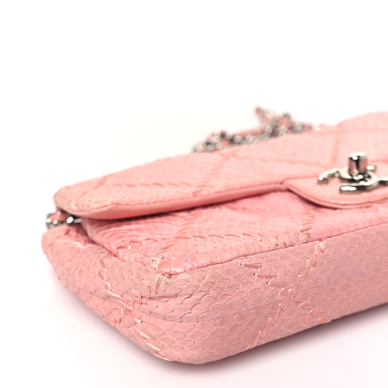 Chanel Snakeskin Ultimate Stitch Flap Pink 8 of 9
