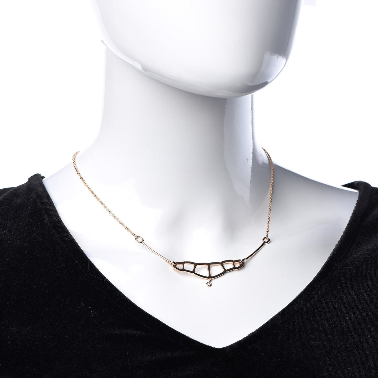 18K Rose Gold Diamond Pendentif Niloticus Ombre Necklace
