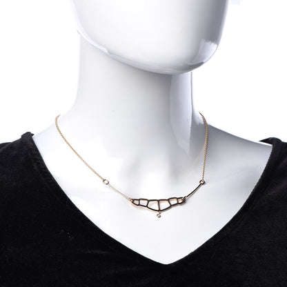 Hermes 18K Rose Gold Diamond Pendentif Niloticus Ombre Necklace 2 of 10