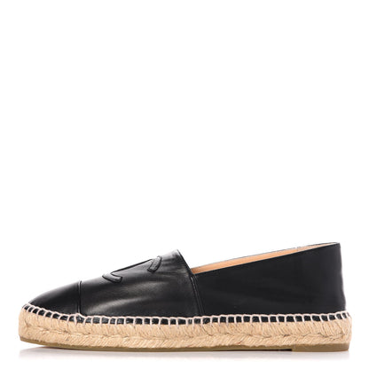Chanel Lambskin CC Espadrilles 40 Black 1 of 10
