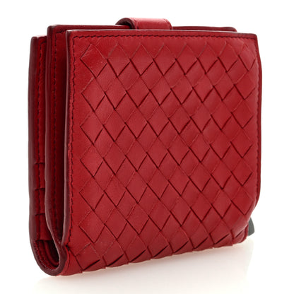 Bottega Veneta Nappa Intrecciato Tri-Fold Wallet Red 3 of 6