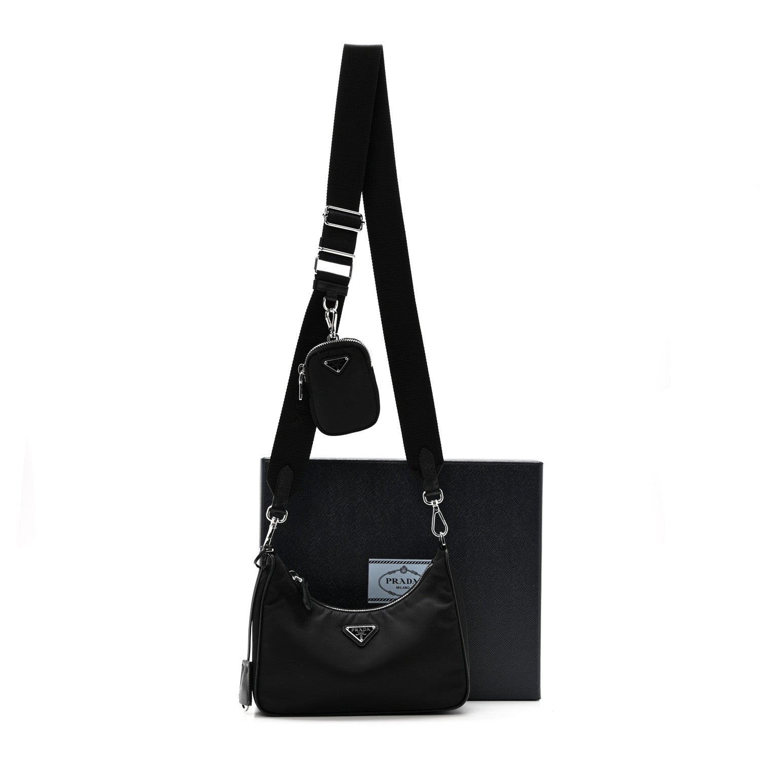 Prada Re-Nylon Saffiano Re-Edition 2005 Shoulder Bag Black 13 of 13