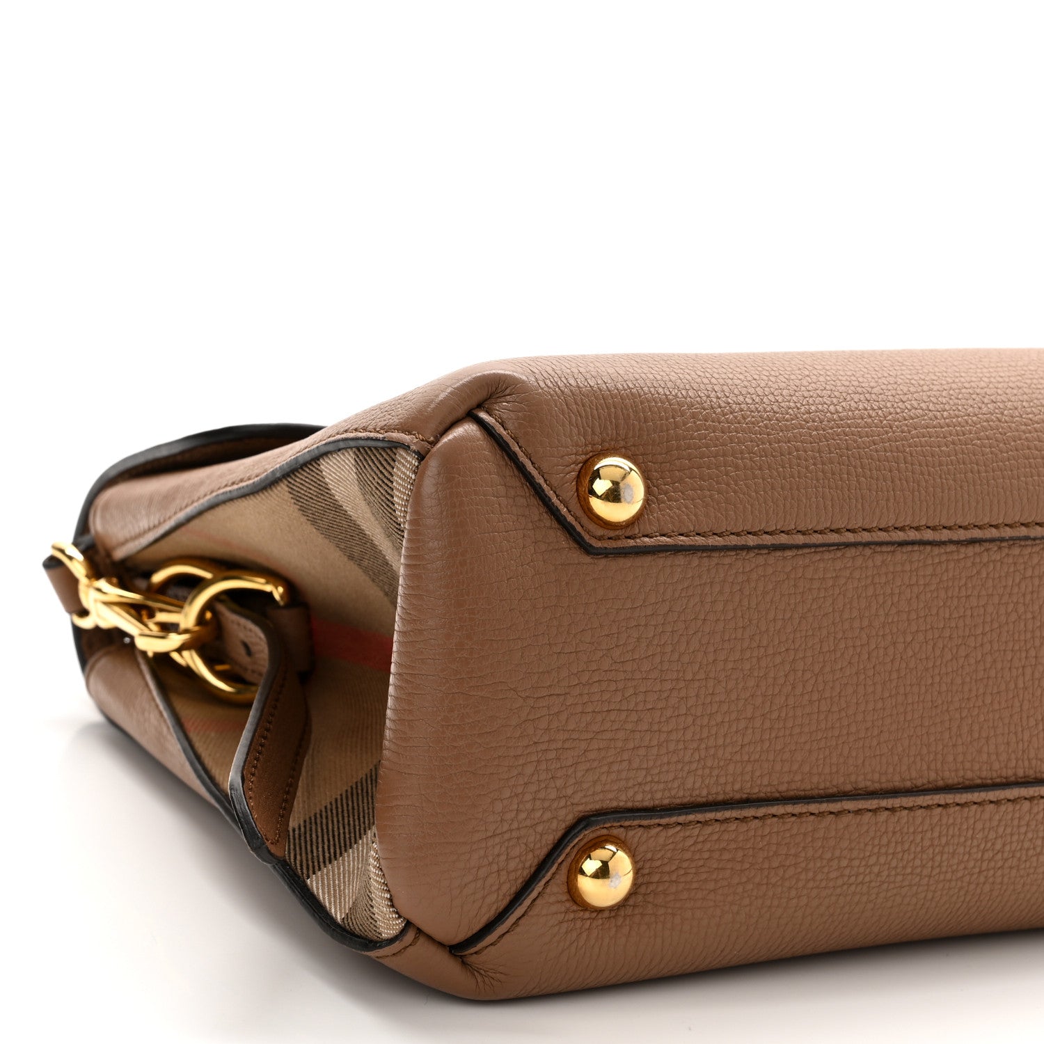 Burberry Derby Calfskin House Check Small Camberley Dark Sand 9 of 10