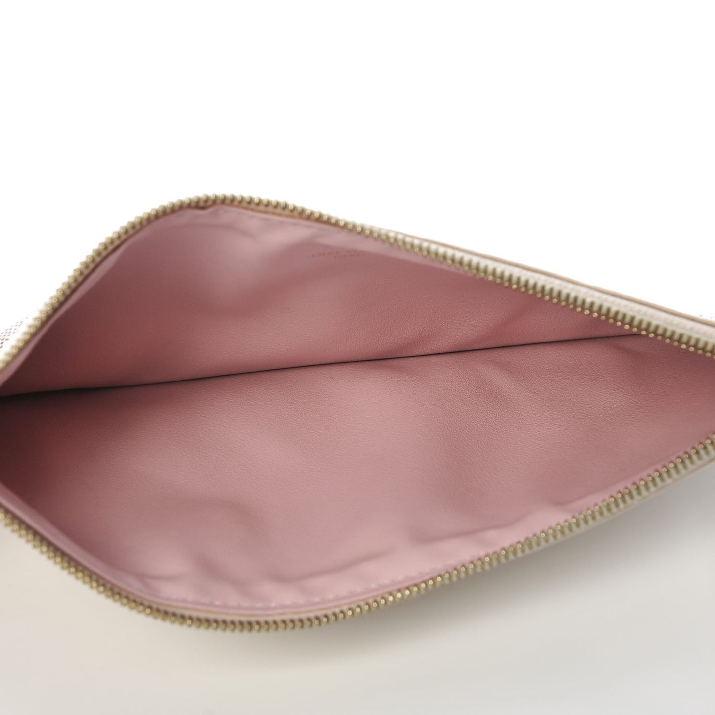 Damier Azur Felicie Chain Wallet Zippered Insert Rose Ballerine