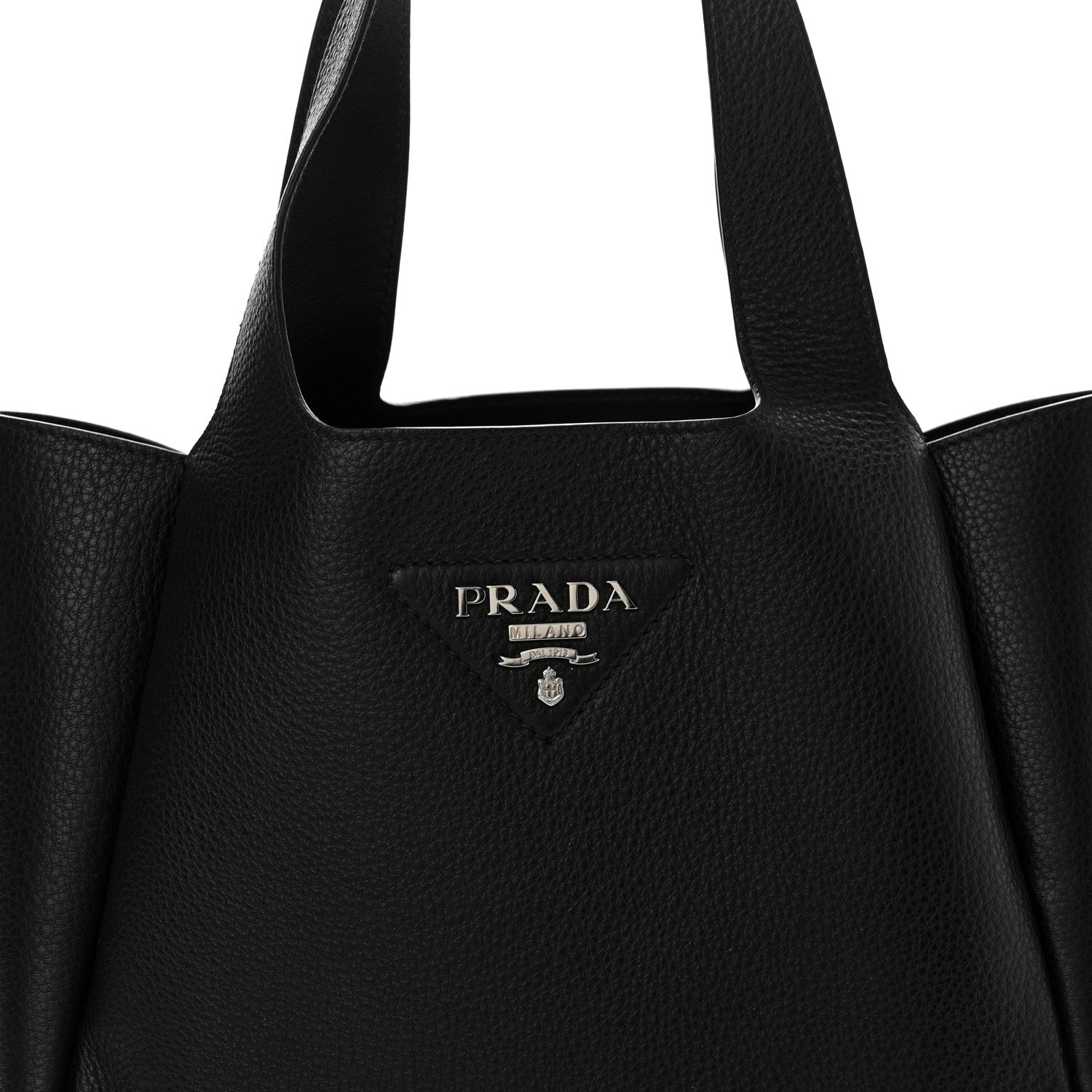 Prada Vitello Daino Soft Medium Dynamique Tote Black 7 of 12