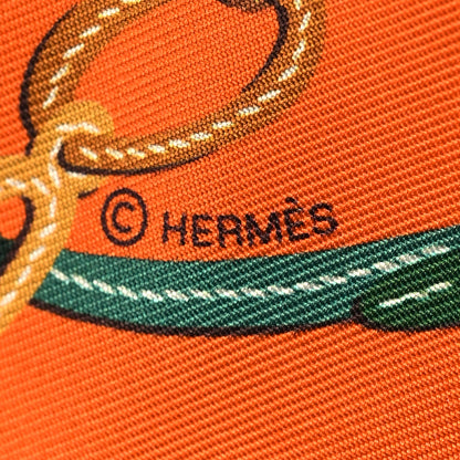 Hermes Silk Brides de Gala Twilly Orange Bleu Azur 3 of 4