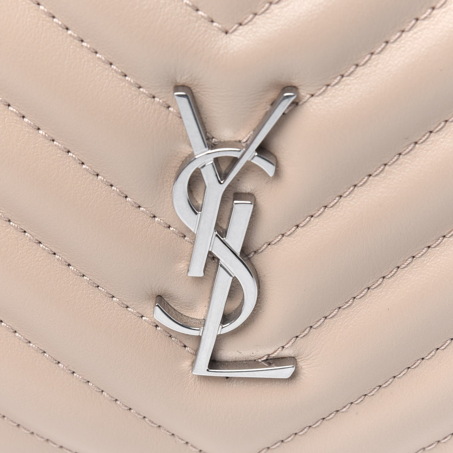 Saint Laurent Calfskin Matelasse Monogram Lou Belt Bag Nude Powder 22 of 25