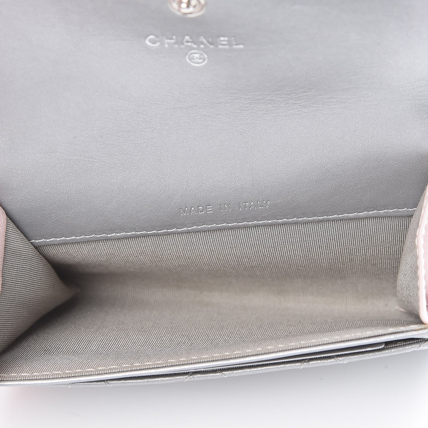 Chanel Metallic Calfskin Quilted Palette Card Holder Silver 11 of 18
