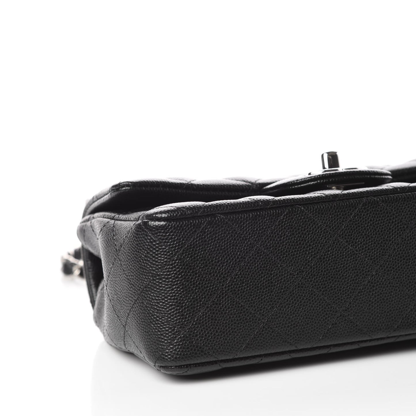 Caviar Quilted Mini Rectangular Flap Black