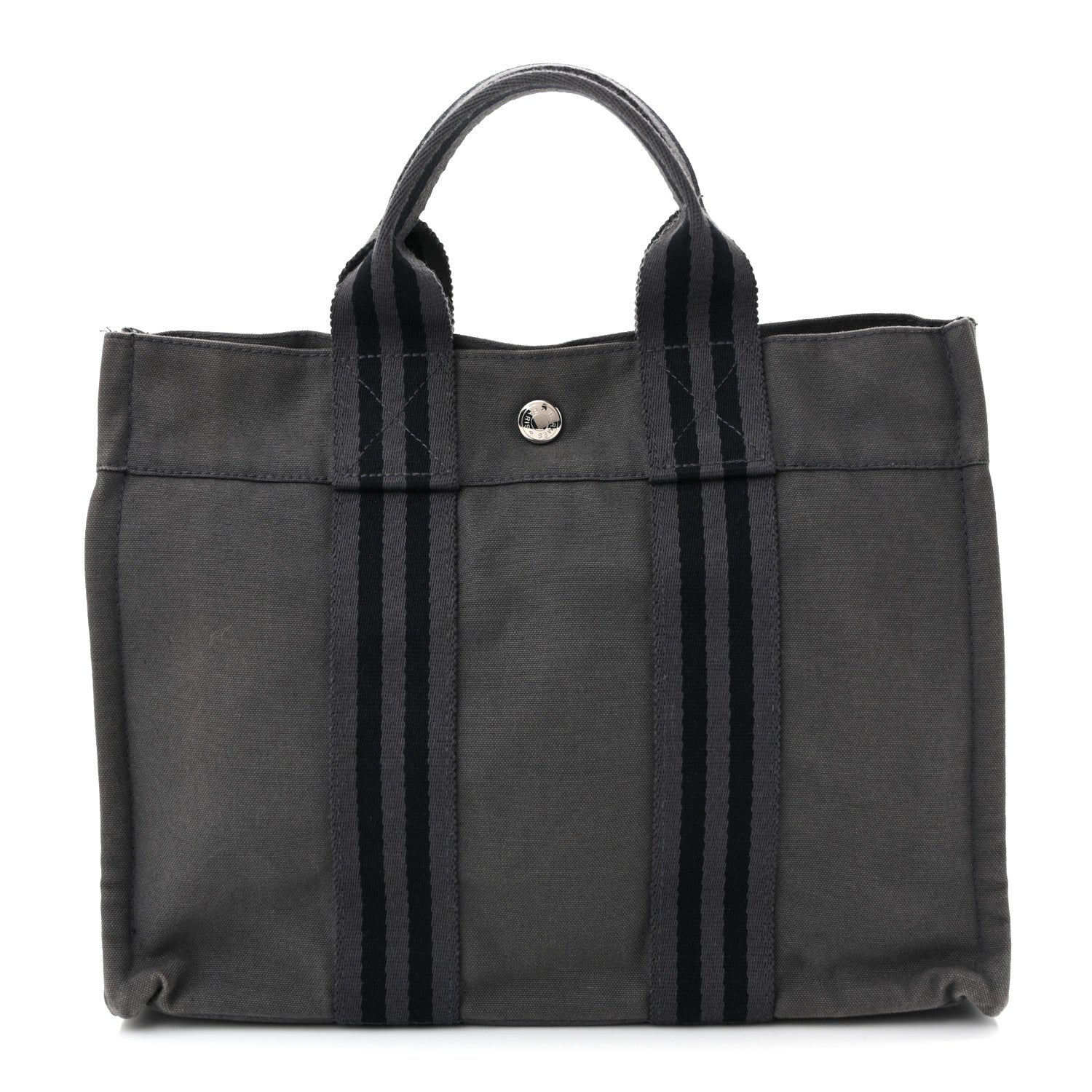 Hermes Canvas Tout Fourre PM Grey 1 of 10