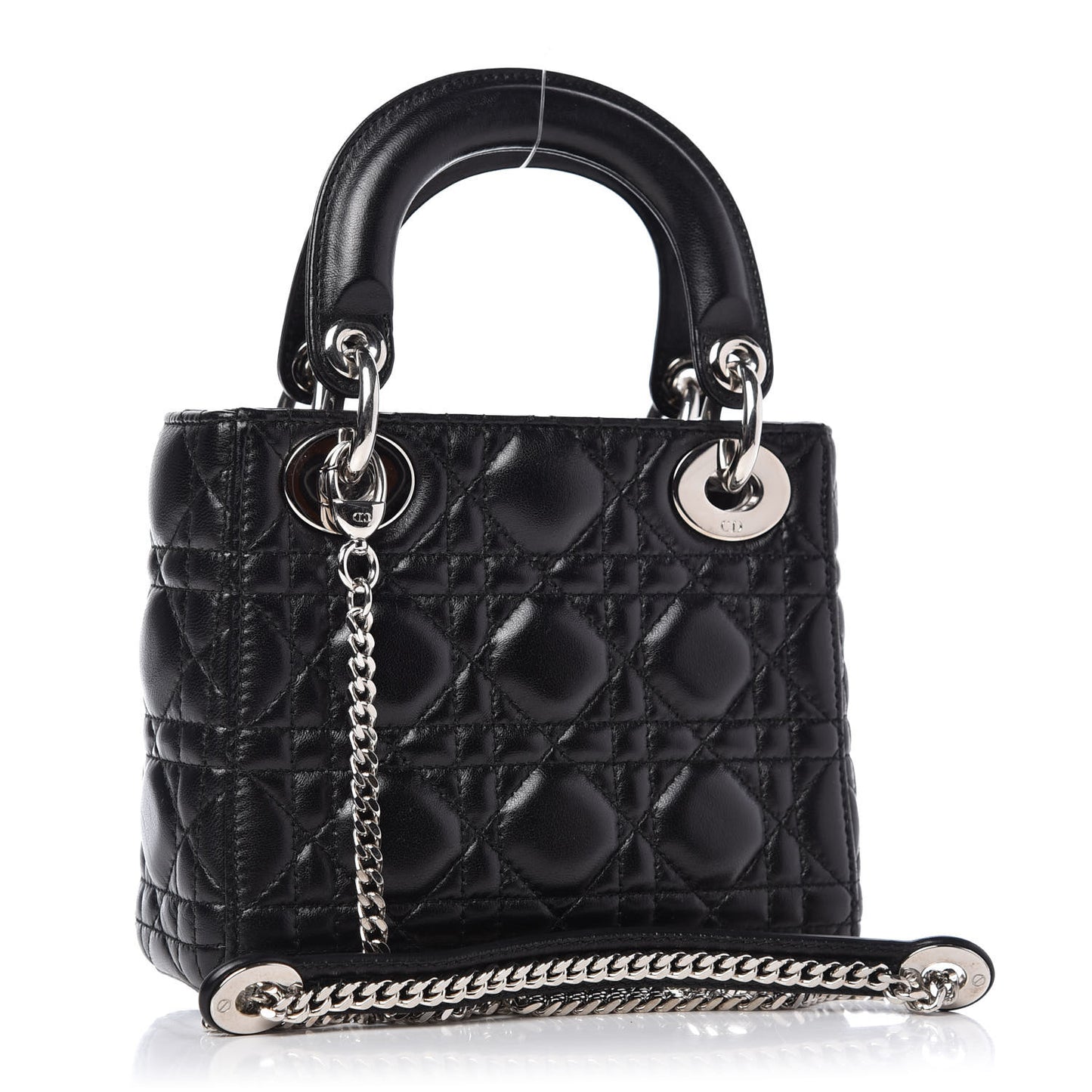 Lambskin Cannage Mini Lady Dior Black