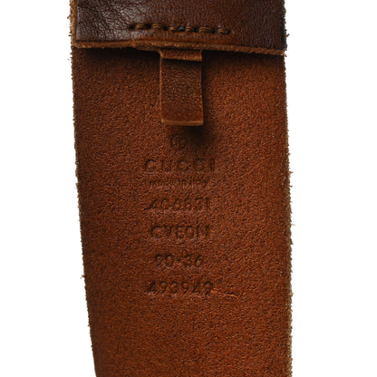 Gucci Cuoio Toscano Nickel Double Double G 40mm Belt 90 36 Cuir 3 of 6