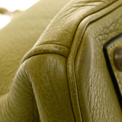Hermes Taurillon Clemence Birkin 35 Vert Chartreuse 12 of 24